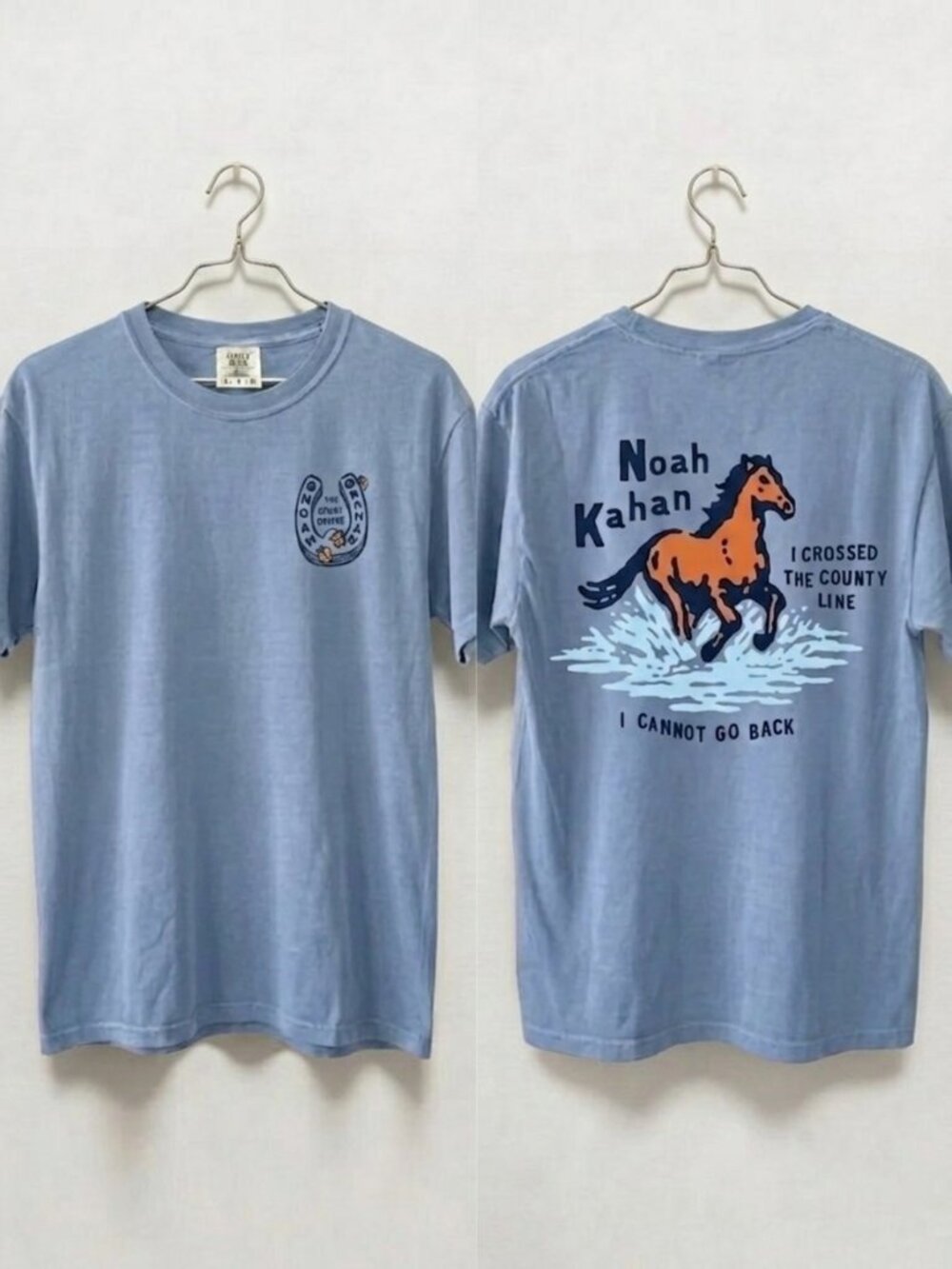 Noah Kahan The Great Divide Tour Comfort Colors T-Shirt 2026 Horses Tee